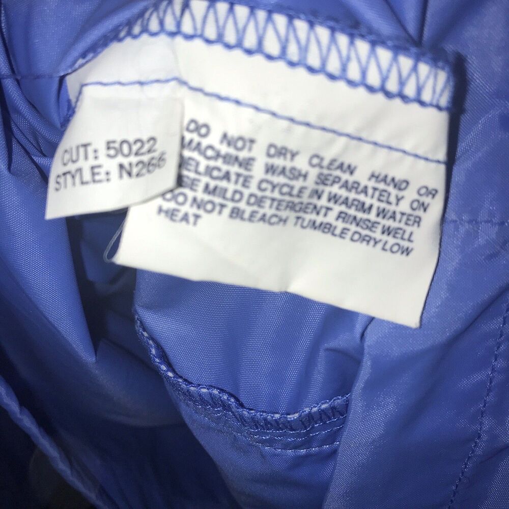 Eddie Bauer Vintage 90s Women's Hood Full Zip Windbreaker Jacket‎ Blue Small - Picture 4 of 9